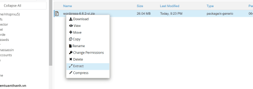 Tutorial Thiết kế Website – Cài đặt tên miền - Hosting Cpanel và CMS 12 giai nen thu muc wordpress 1