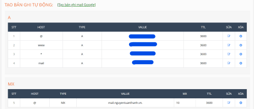 Tutorial Thiết kế Website – Cài đặt tên miền - Hosting Cpanel và CMS 1 tạo bản ghi trỏ về ip cho tên miền