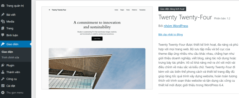 Hướng dẫn cài đặt Muiltisite Wordpress 6 cài đặt wordpress mặc định
